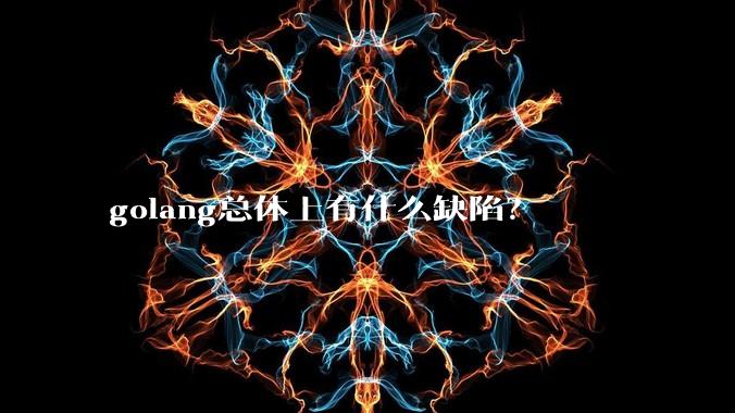 golang总体上有什么缺陷？